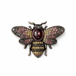 ⚜️ Purplé Elegant Bee Brooch with Zirconia ❤️‍🔥🐝